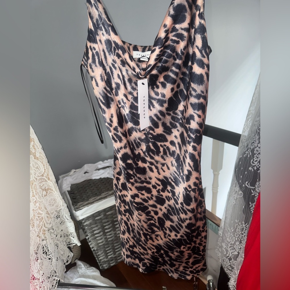 Leopard slip dress